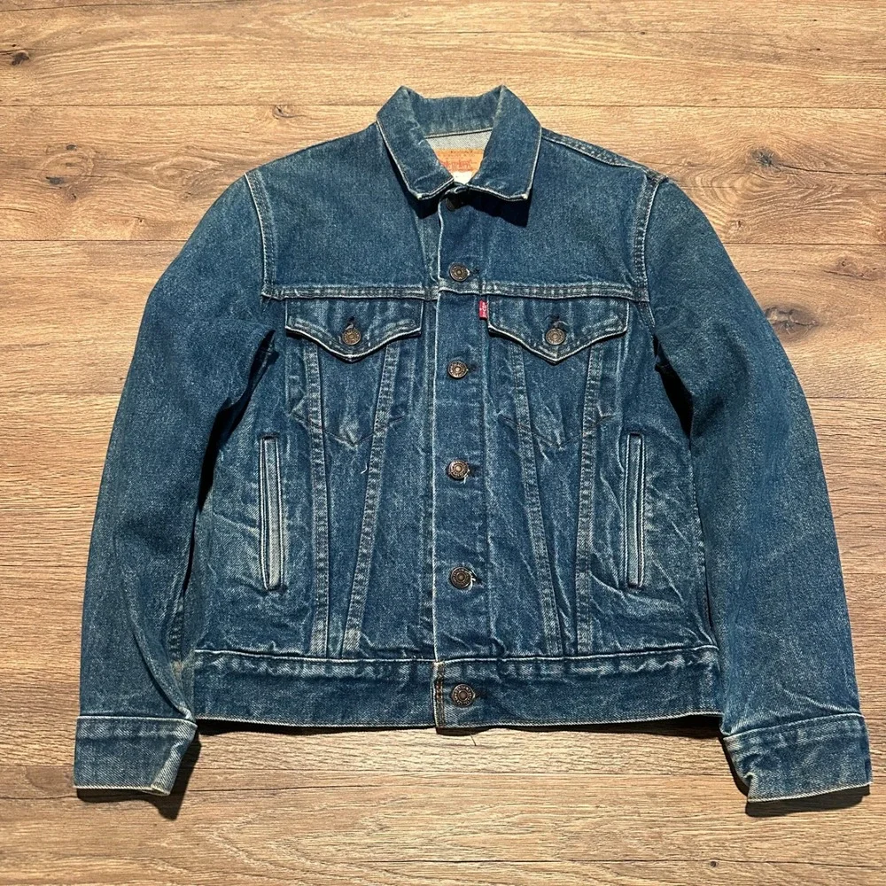 Vintage Levis Blue Denim Trucker Jacket Kids Size 16 Made in USA‎ 70706-0216